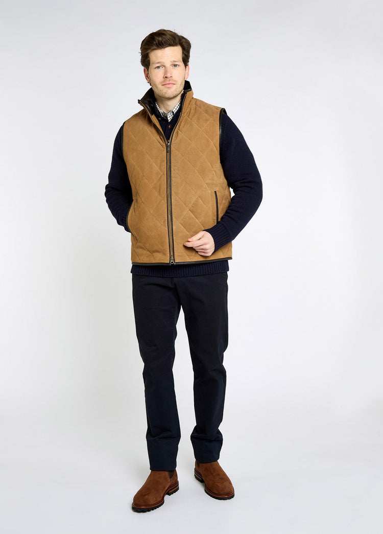 Bellamont Heren Suède Gilet - Tan