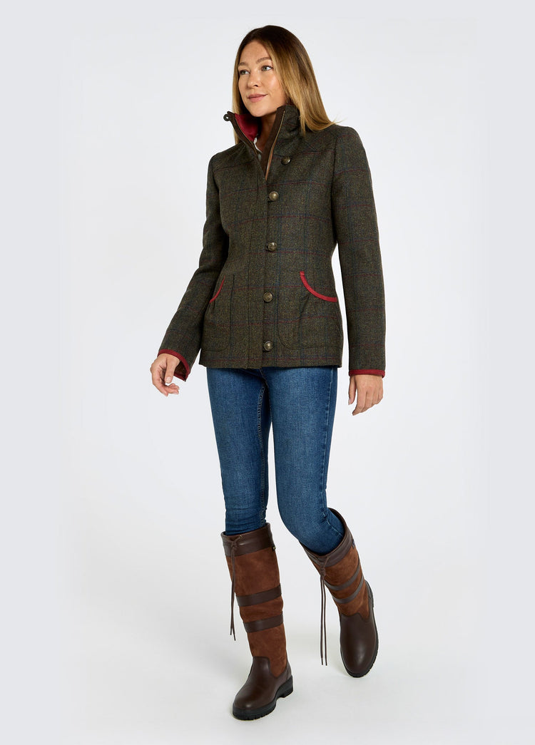 Bracken tweed jas dames - Hemlock