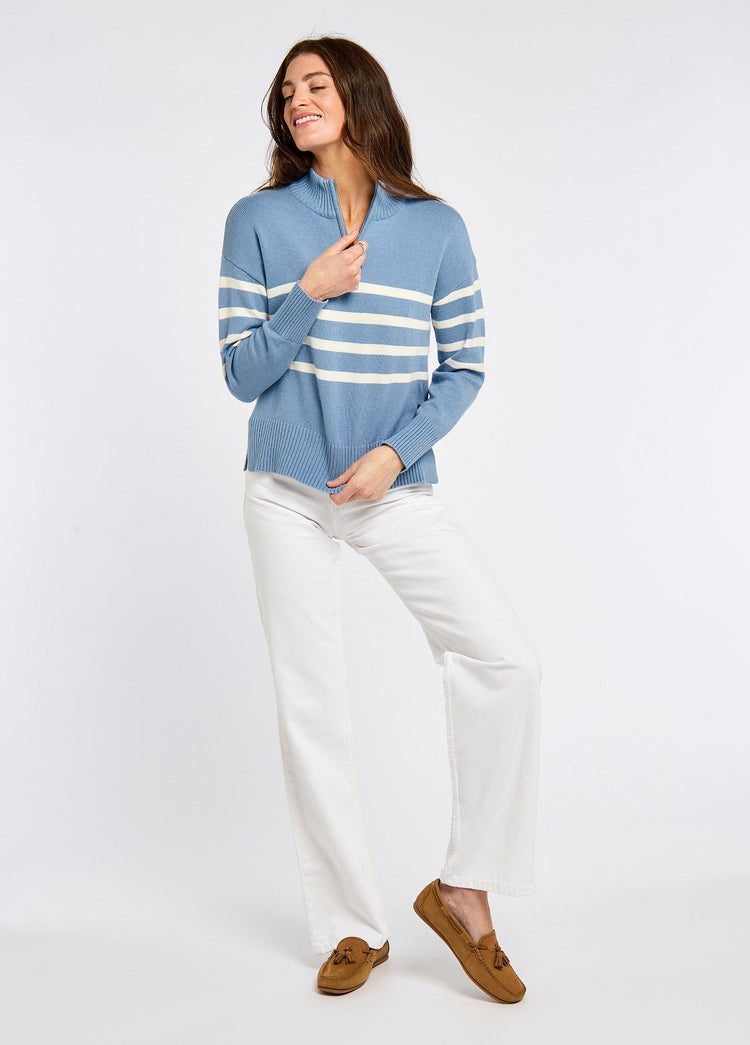 Fonthill Dames Viscose Sweater - Dusty Blue