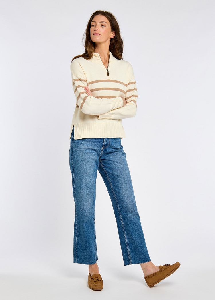 Fonthill Dames Viscose Sweater - Oyster