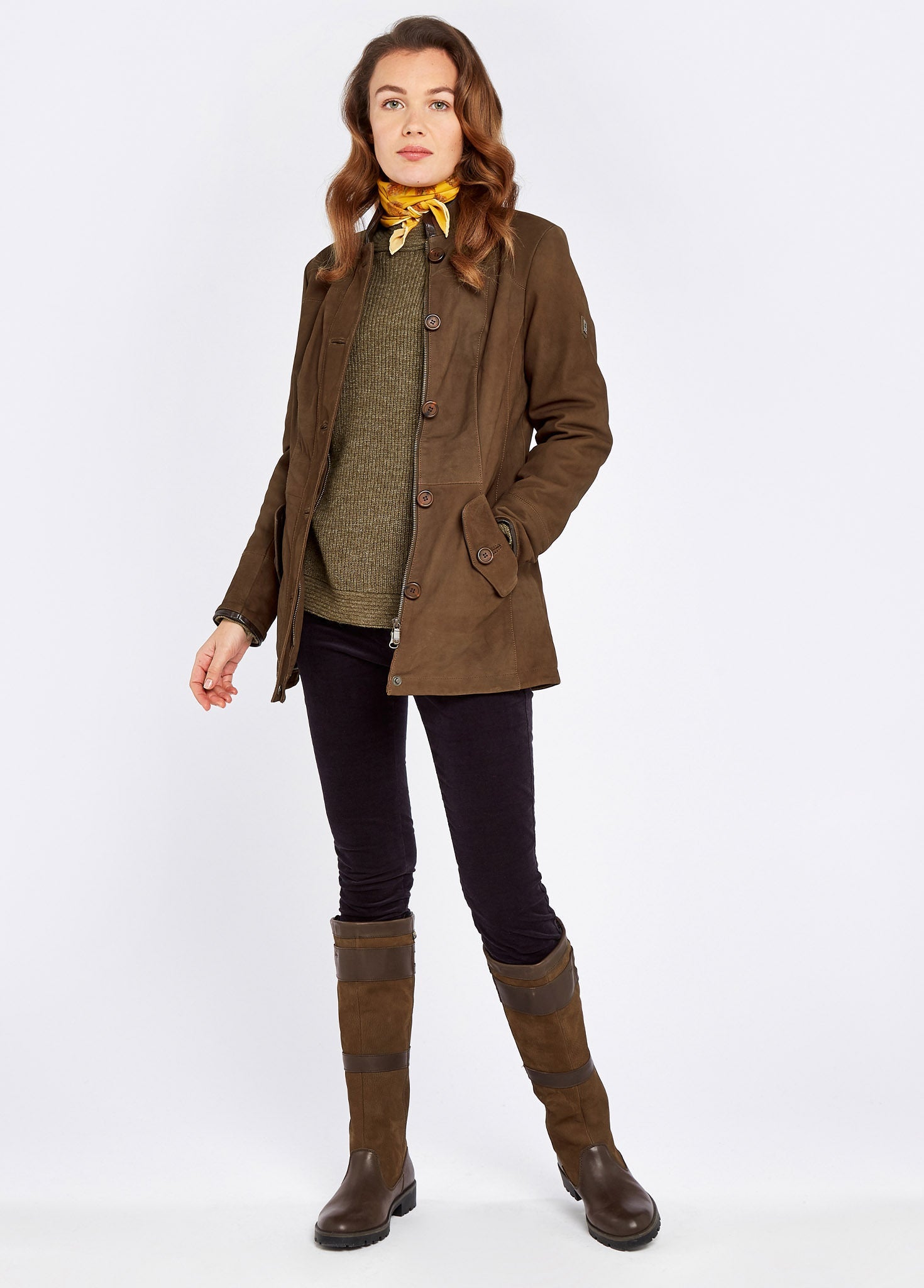 Joyce Dames Leren Jas - Walnut