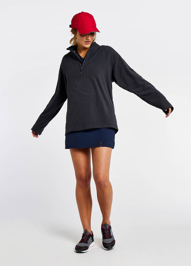 Valencia Fleece, Dames Halve Rits - Graphite