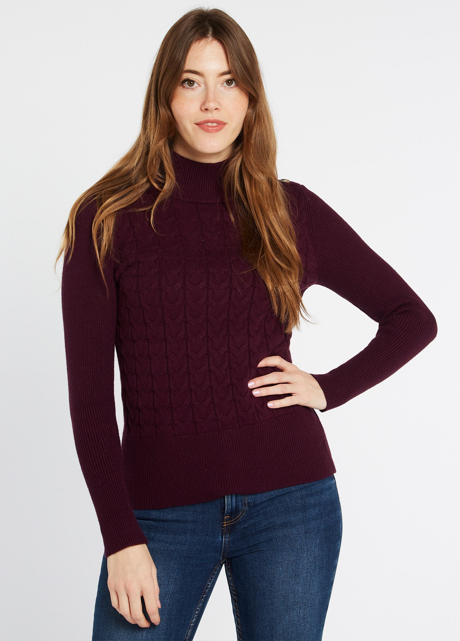 Claremont Viscose Trui voor Dames - Ox Blood