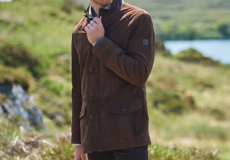 Lange Leren Jas van Dubarry - Moore Walnut