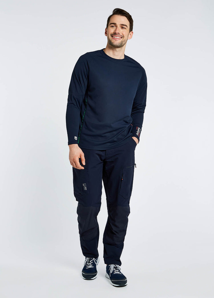 Ancona Lange Mouw T-Shirt UPF 50 Heren - Navy