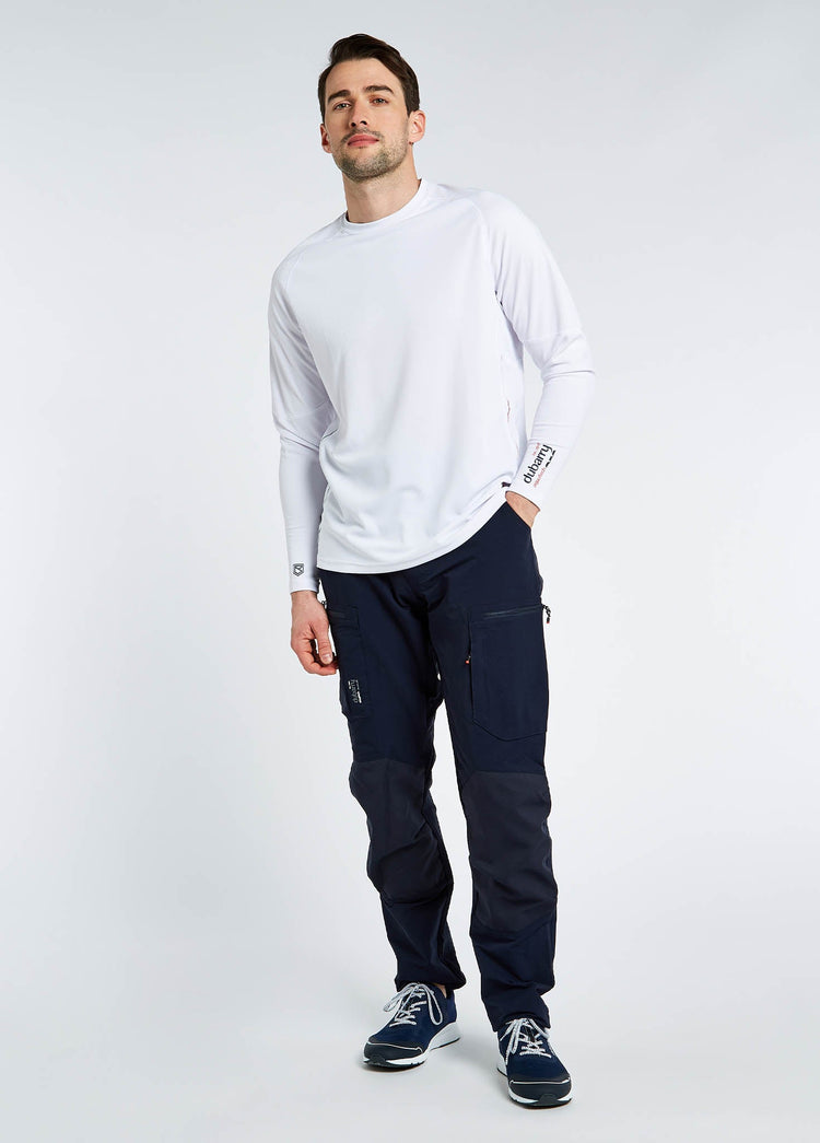 Ancona Lange Mouw T-Shirt UPF 50 Heren - White