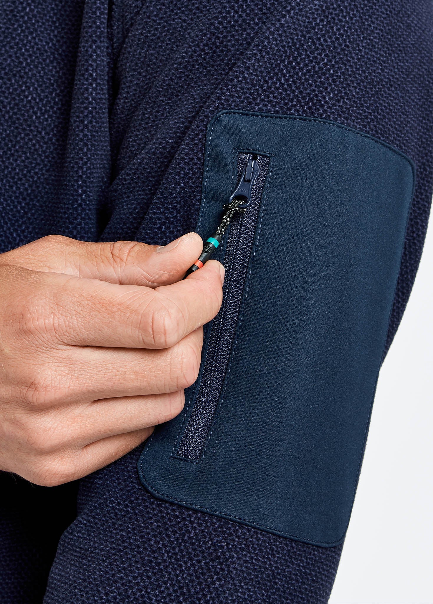 Monaco Heren Kwartrits Fleece - Navy