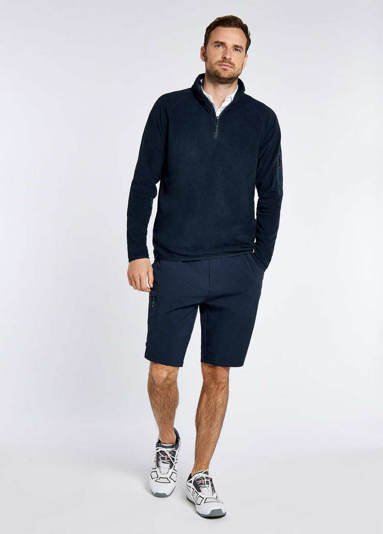 Valencia Fleece, Heren Halve Rits - Navy