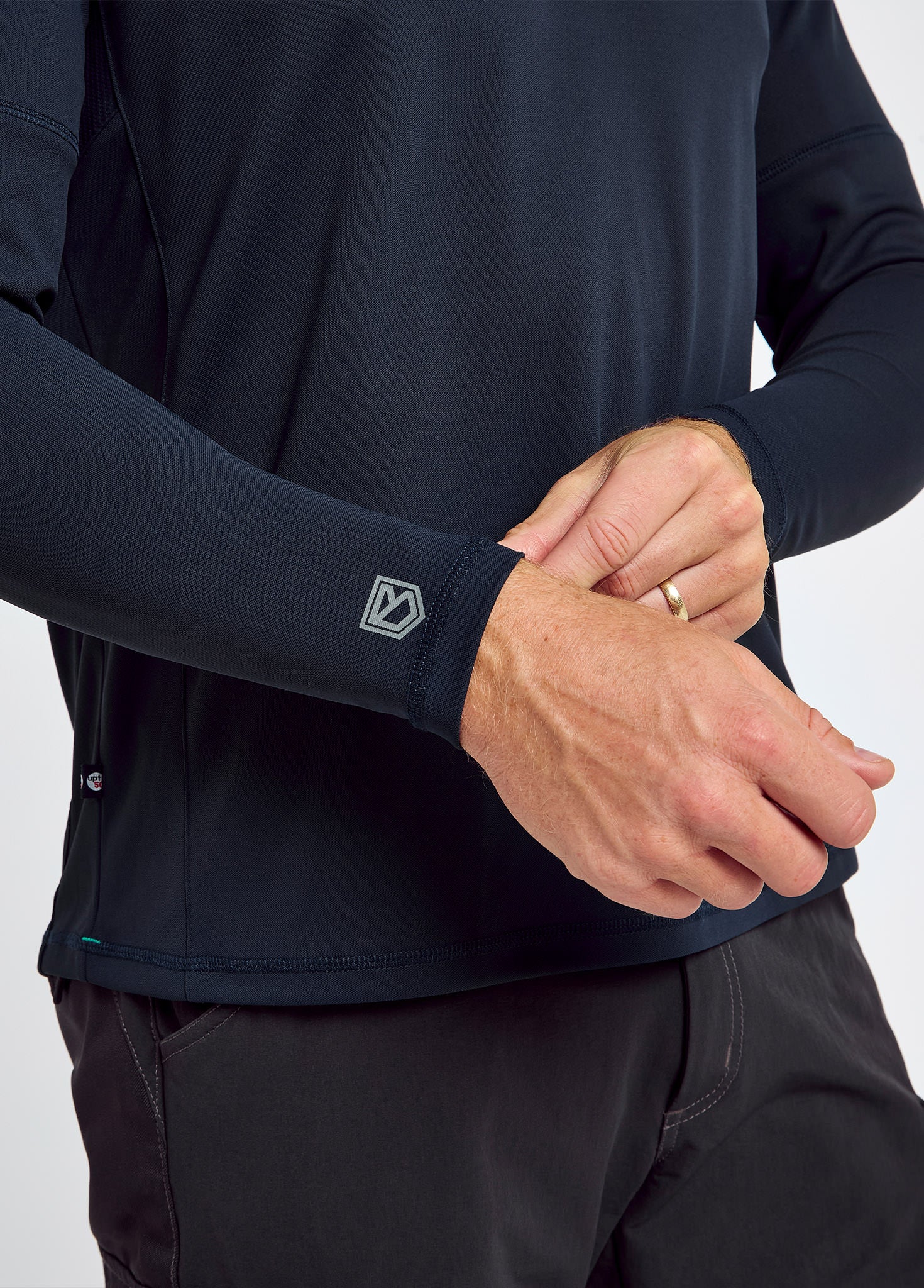 Pireaus Heren Lange Mouw Poloshirt - Navy