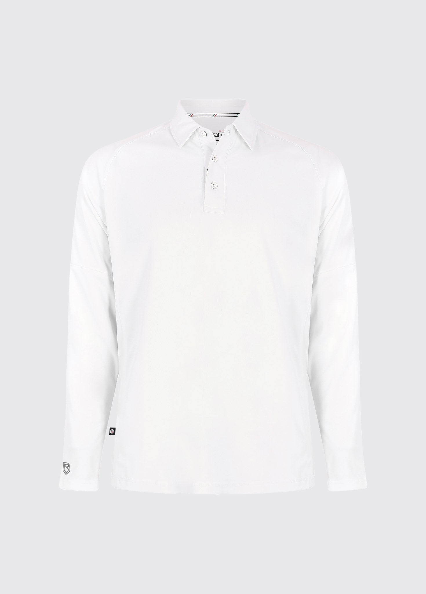 Pireaus Heren Lange Mouw Poloshirt - White