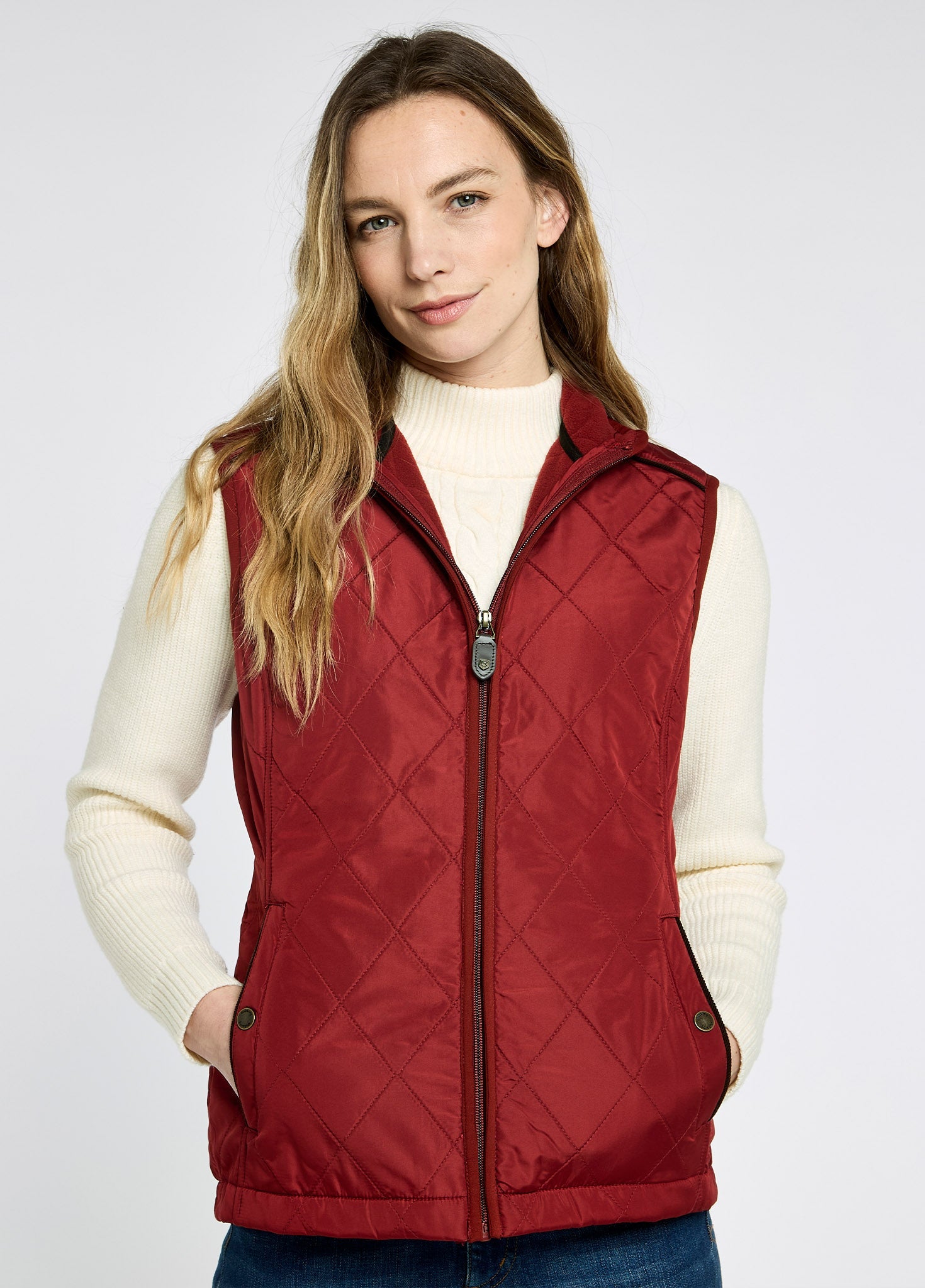 Heywood Quilt Bodywarmer - Red Pepper