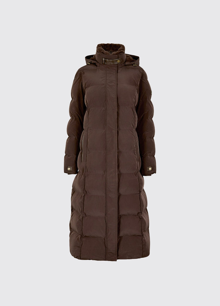 Aldborough Dames Lange Donsjas - Mahogany