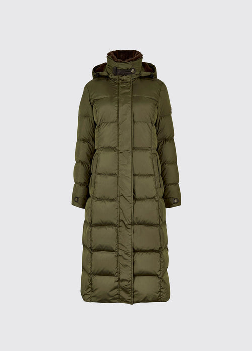 Aldborough Dames Lange Donsjas - Olive