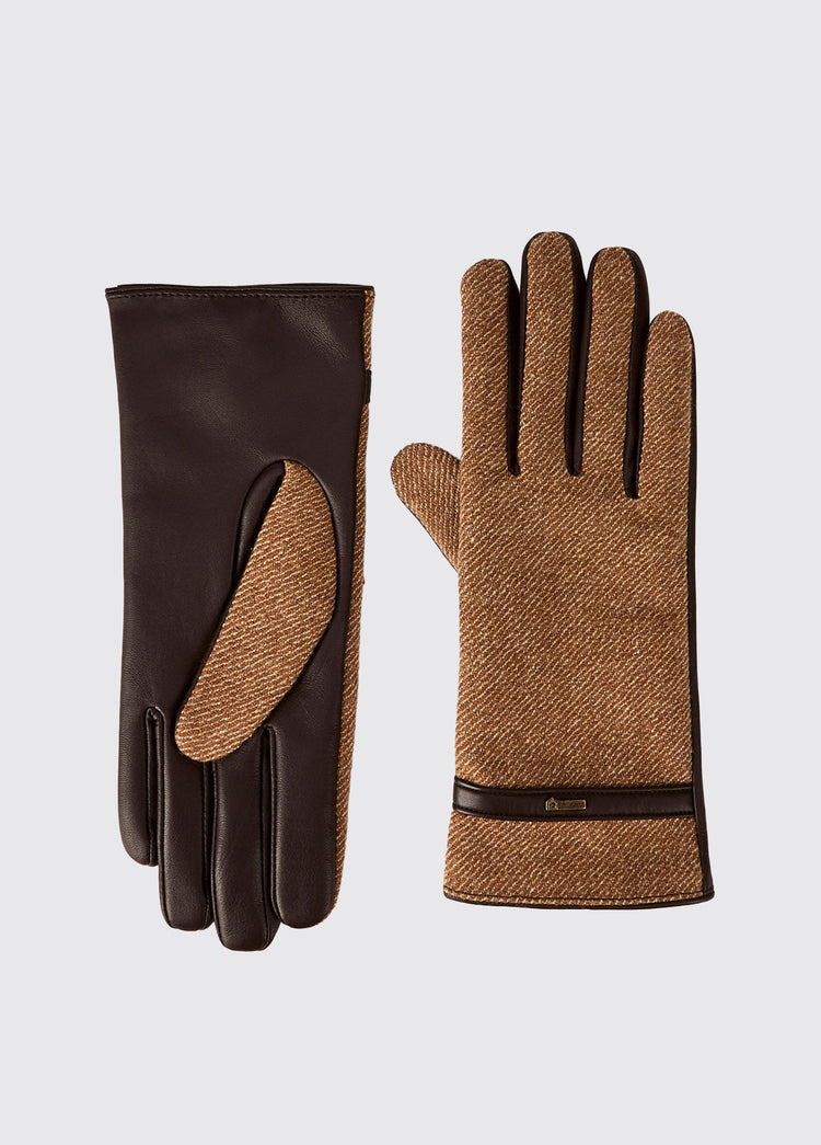 Ballycastle Tweed leren handschoenen - Camel Twill