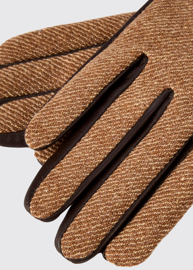 Ballycastle Tweed leren handschoenen - Camel Twill
