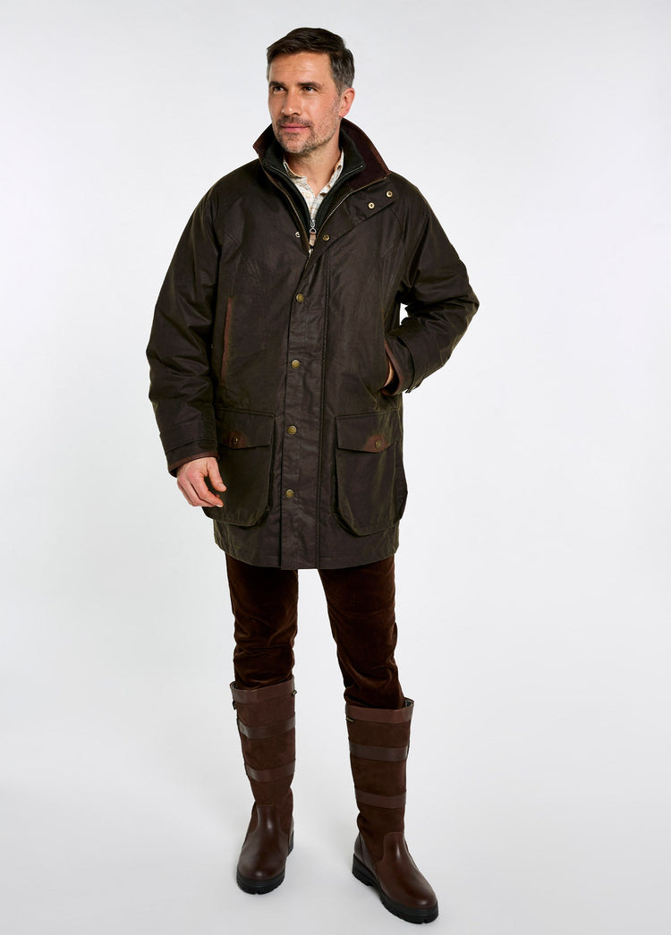 Ballylee Waxkatoenen Jas - Olive