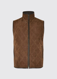 Bellamont Heren Suède Gilet - Walnut