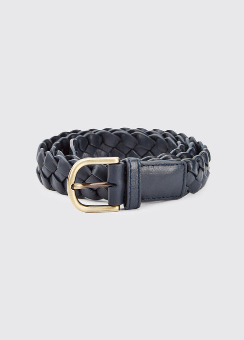 Belmore Dames Leren Riem - Navy