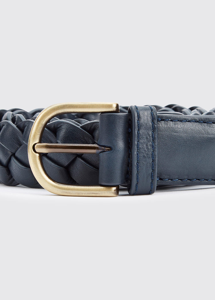 Belmore Dames Leren Riem - Navy