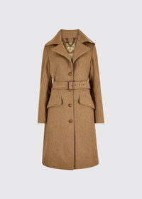 Brookvale Dames Lange Tweedjas - Camel Twill