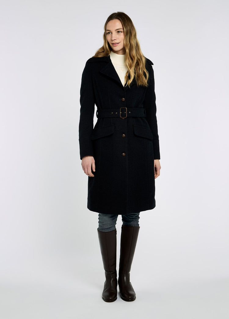 Brookvale Dames Lange Tweedjas - French Navy