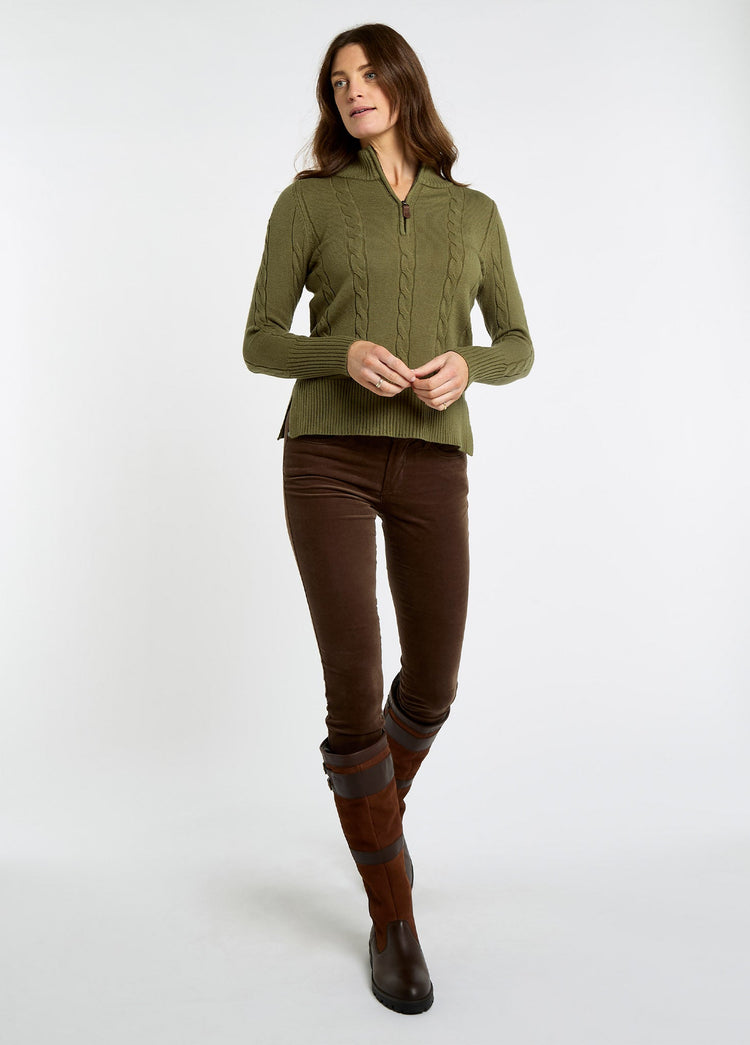 Burtonpoint Dames Viscose Trui - Dusky Green