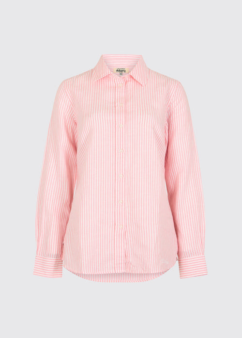 Butterfly Dames Linnen Shirt - Pink