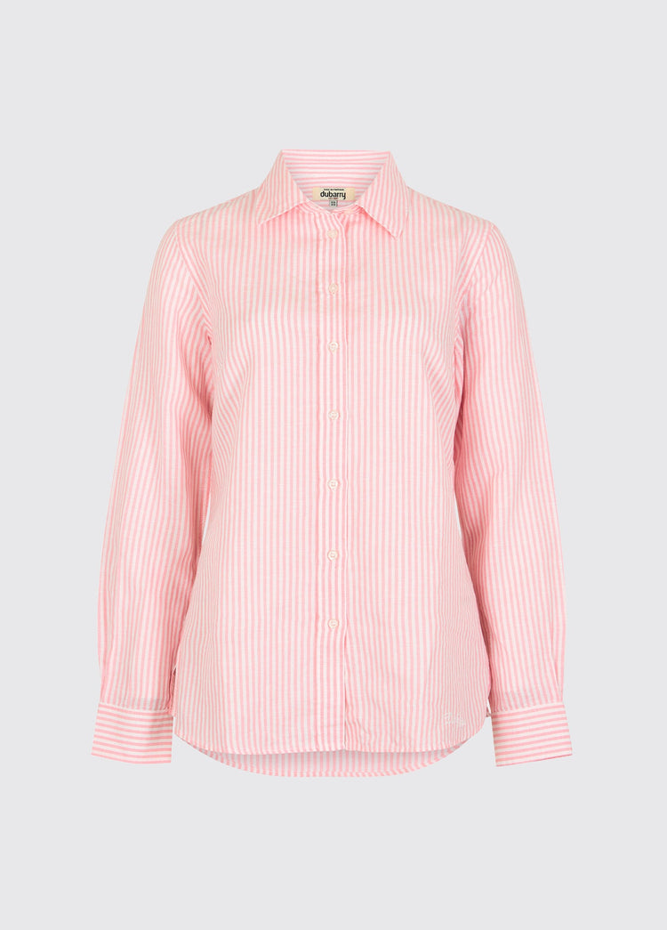 Butterfly Dames Linnen Shirt - Pink