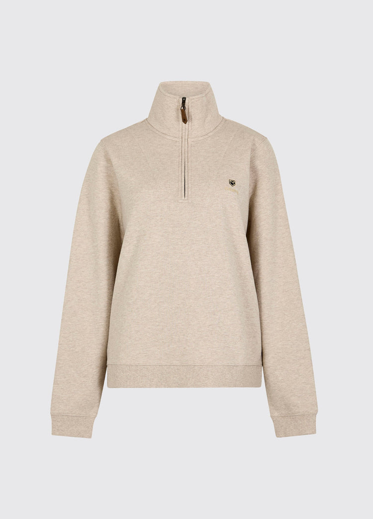 Castlemartyr Dames Halve Rits Sweatshirt - Bone