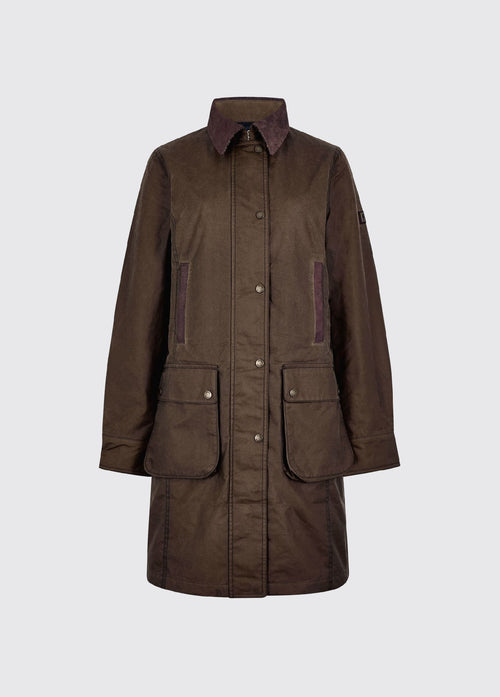 Clifford Dames Waxkatoen Jas - Olive