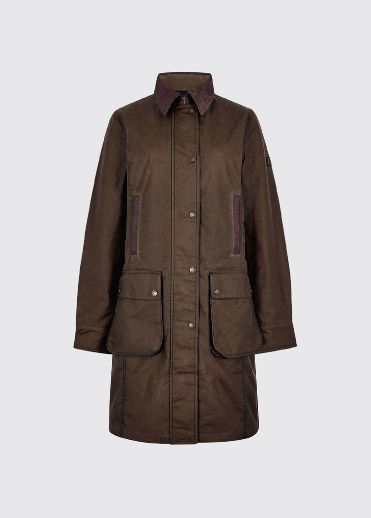 Clifford Dames Waxkatoen Jas - Olive