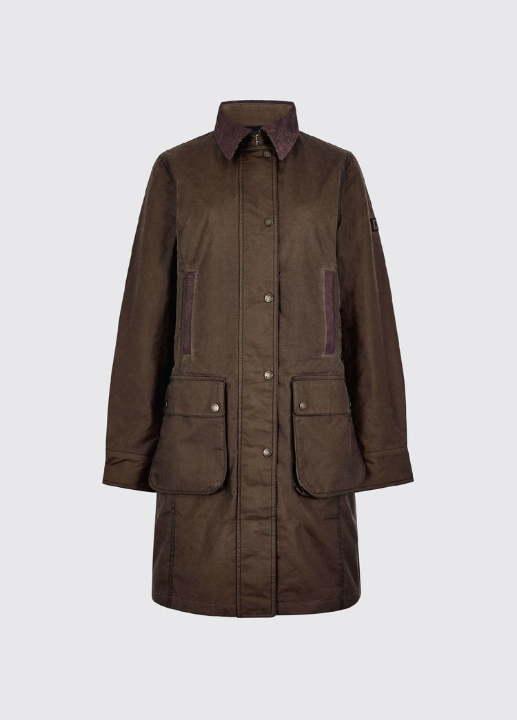 Clifford Dames Waxkatoen Jas - Olive