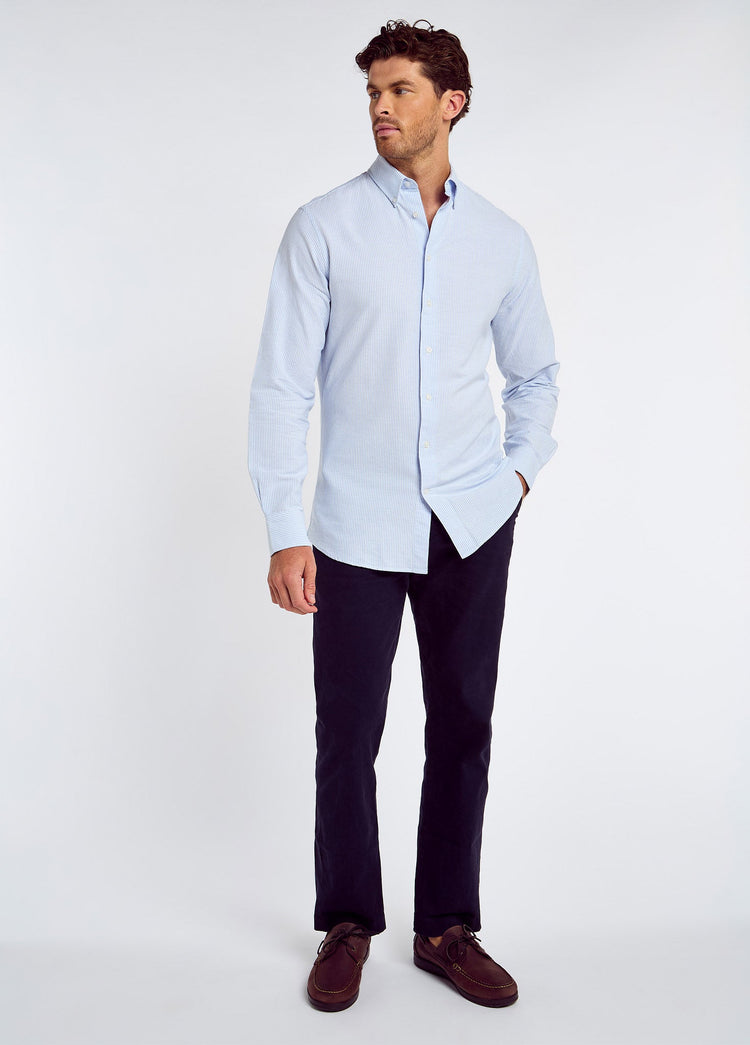 Clontarf Heren Oxford Shirt - Blue Multi
