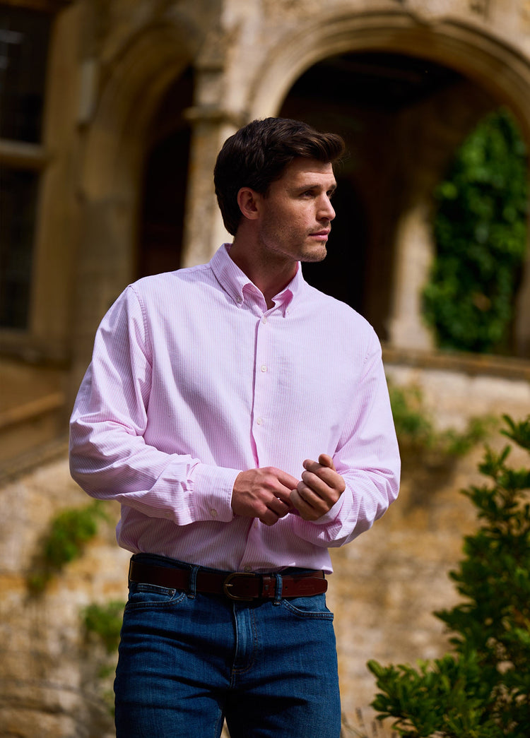 Clontarf Heren Oxford Shirt - Pink