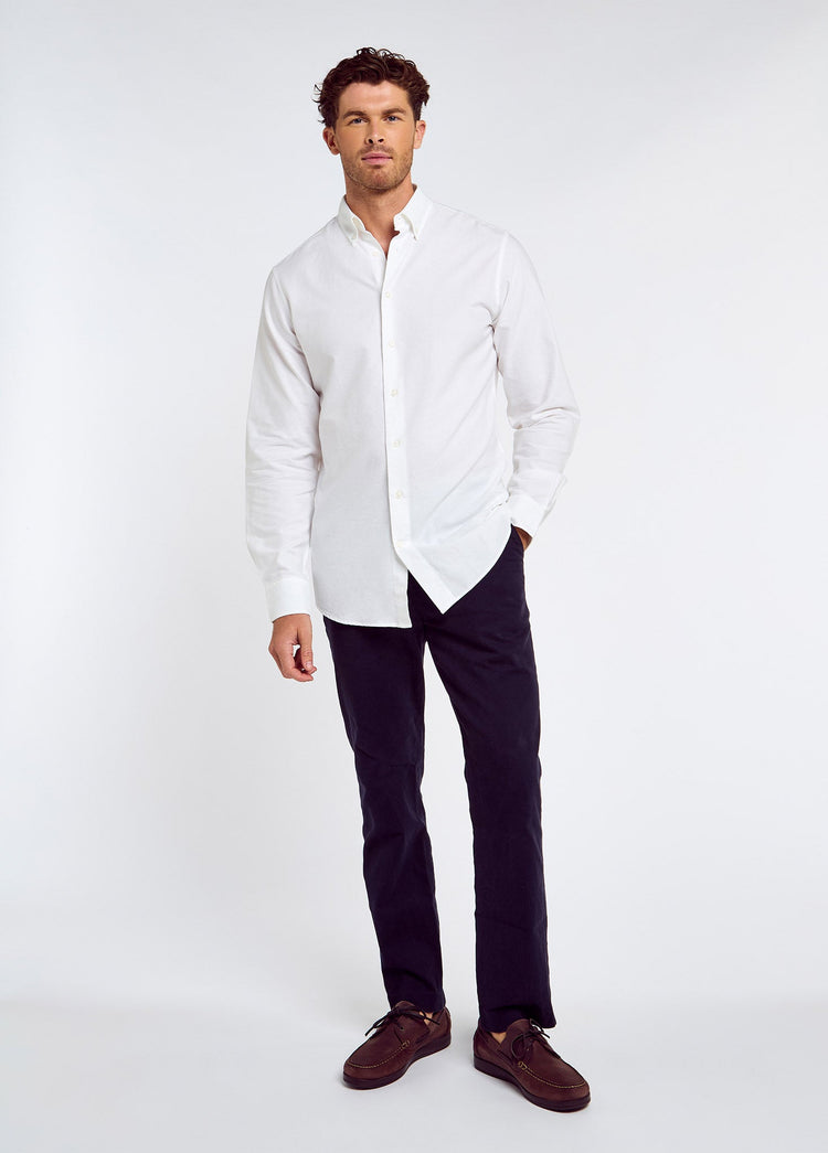 Clontarf Heren Oxford Shirt - White