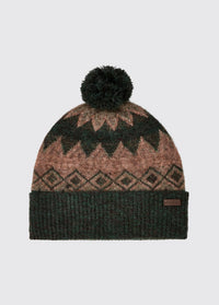 Coolroe Gebreide pompon Muts  - Olive Multi