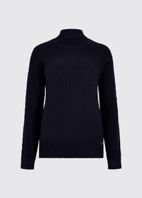 Corcoran Dames Ribgebreide Trui - Navy