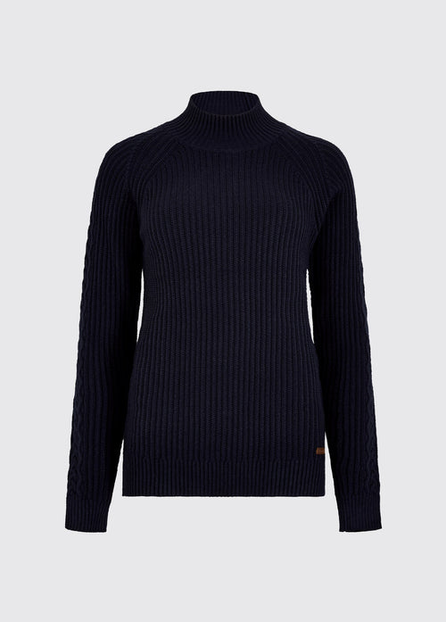 Corcoran Dames Ribgebreide Trui - Navy