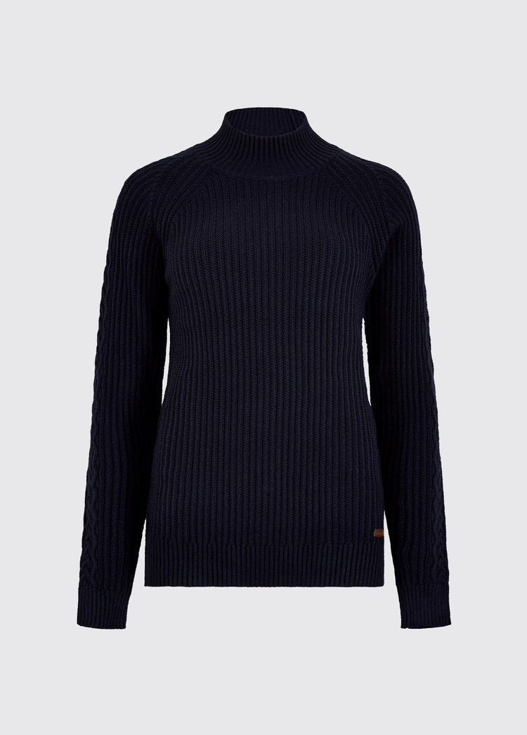 Corcoran Dames Ribgebreide Trui - Navy