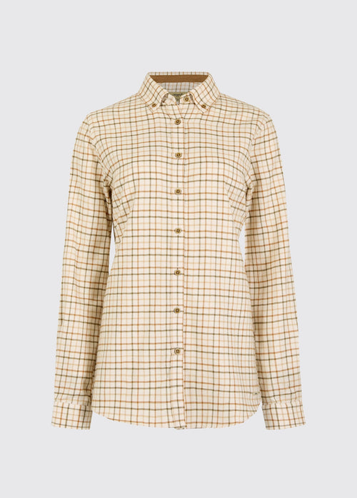 Cornflower Dames Tattersall Shirt - Ochre