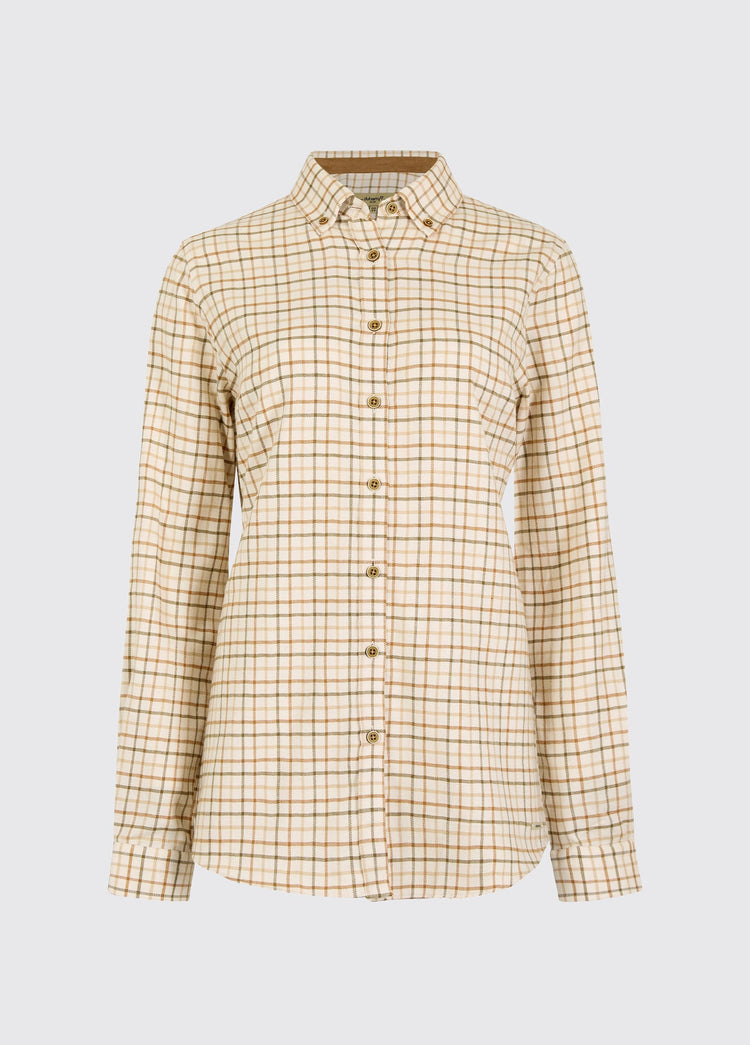 Cornflower Dames Tattersall Shirt - Ochre