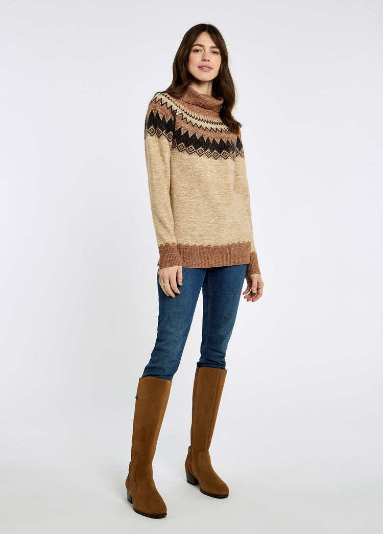 Devlin Dames Fair isle Coltrui - Oat Multi