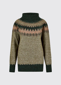 Devlin Dames Fair isle Coltrui - Olive