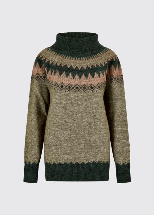 Devlin Dames Fair isle Coltrui - Olive