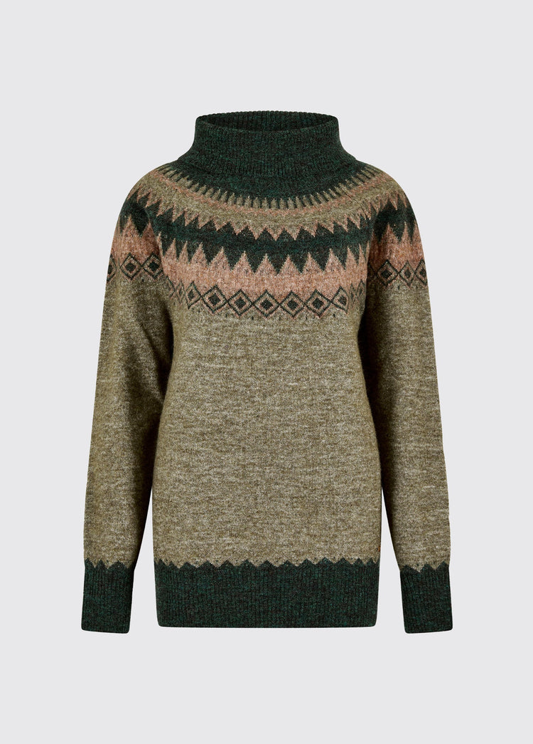 Devlin Dames Fair isle Coltrui - Olive