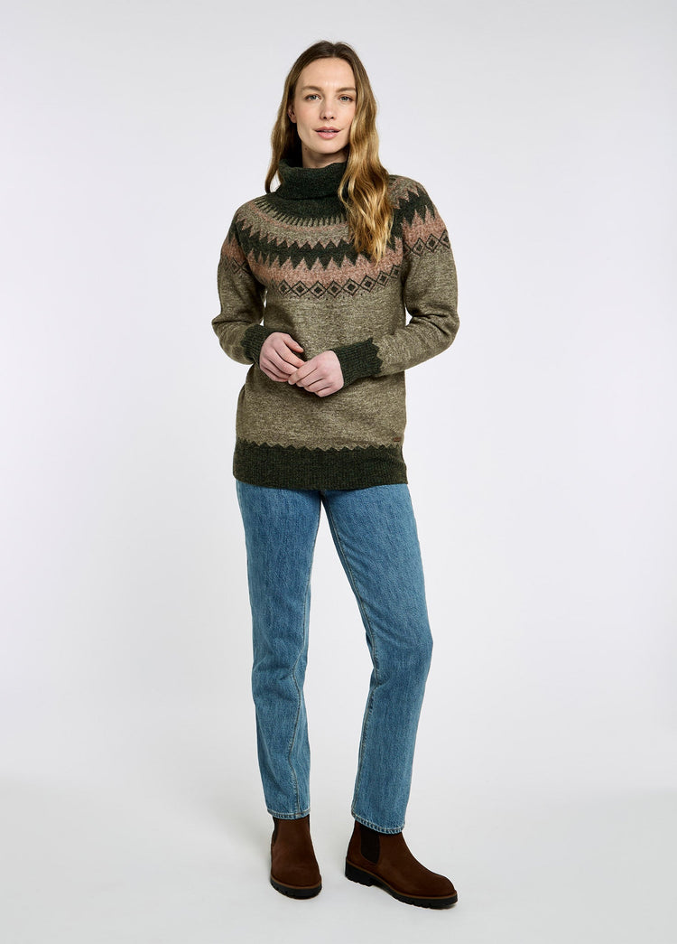 Devlin Dames Fair isle Coltrui - Olive
