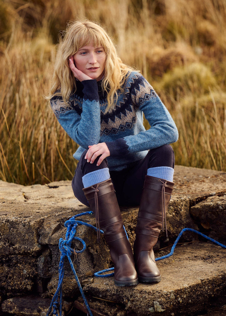 Devlin Dames Fair isle Coltrui - Navy Multi