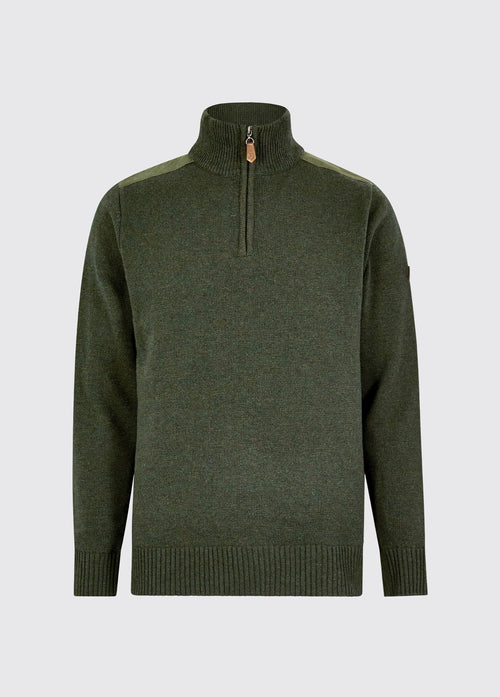 Doherty Heren Halve Rits Trui - Olive