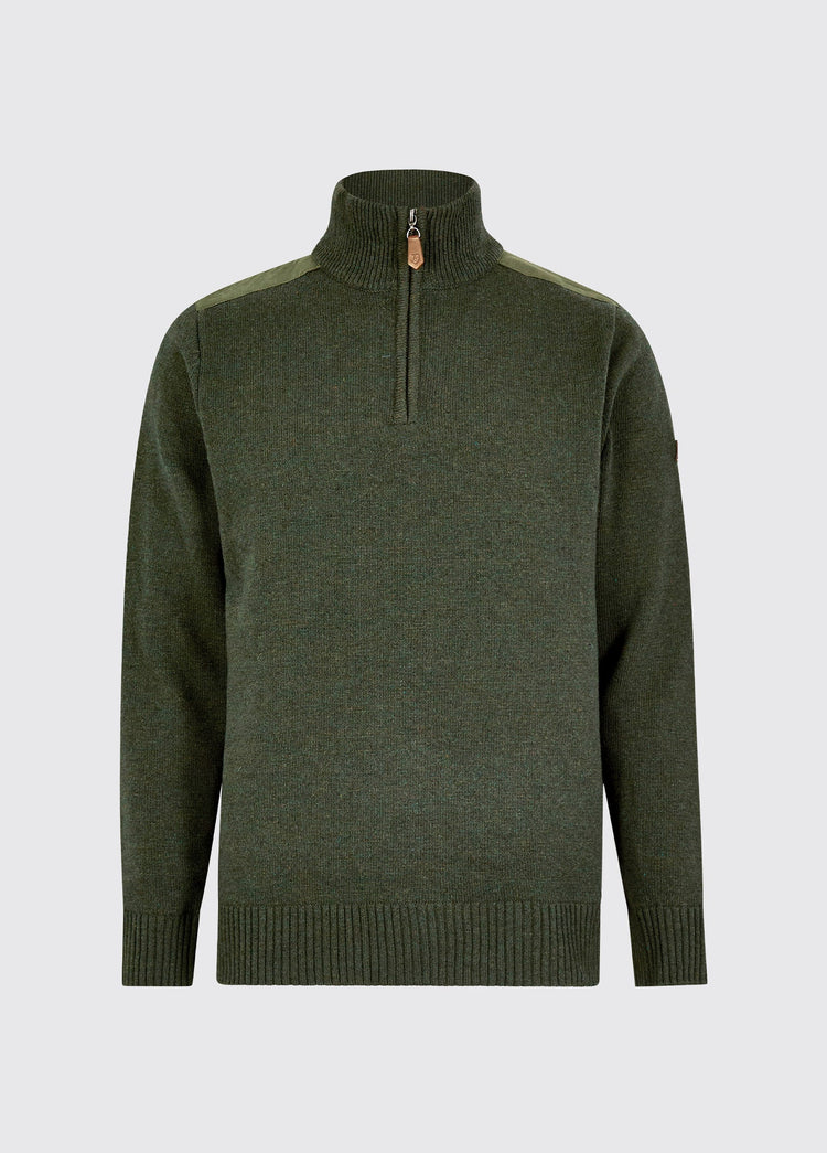 Doherty Heren Halve Rits Trui - Olive
