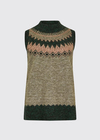 Doyle Dames Fair Isle Vest - Olive